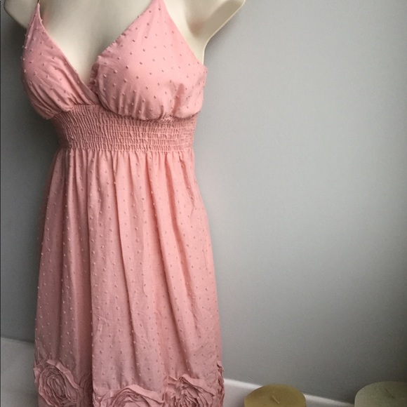 SOLD❌Papaya salmon pink spaghetti strap dress sz S - Picture 4 of 8